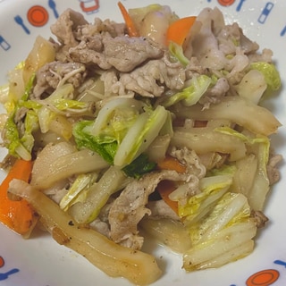 簡単！白菜と豚肉炒め！